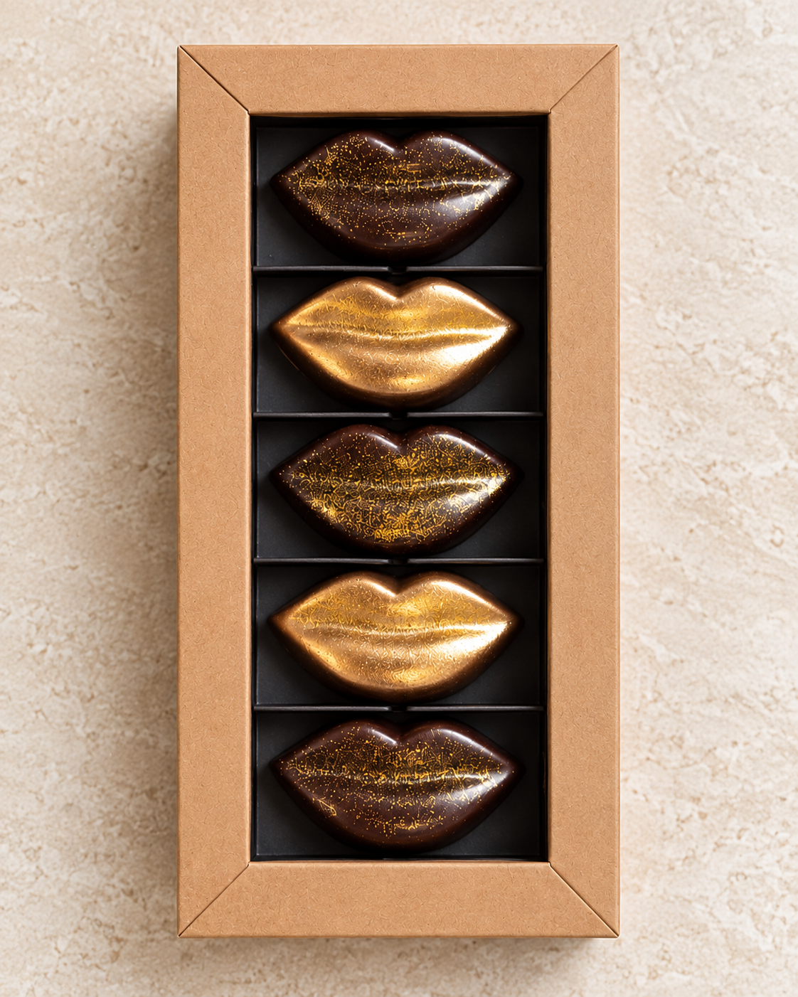 Bisous ChocoDark & Gold – chocolats noir et caramel au beurre salé
